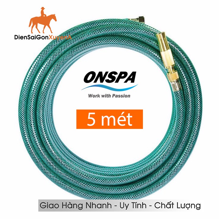 Bộ 5 Mét Ống Nước, Vòi Xịt Rửa Xe Tưới Cây, Điều Chỉnh Tia ONSPA 1021 - Điện Sài Gòn Xuyên Á