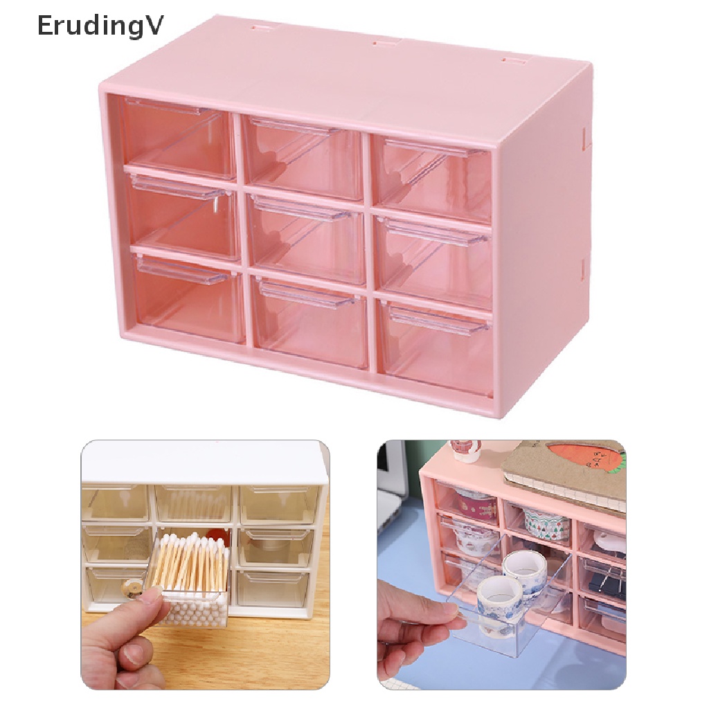 Hộp Đựng Trang Sức / Mỹ Phẩm 9 Ngăn Kéo Mini