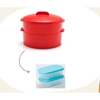[Hàng trả order, không có dư] Xửng đỏ hấp 2 tầng size 20 Tupperware
