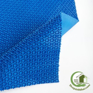 Thảm nhựa gai hoa cúc màu xanh dương - chống trơn trượt - [ 50cm x khổ 90cm ] - cắt liền thành 1 tấm lớn
