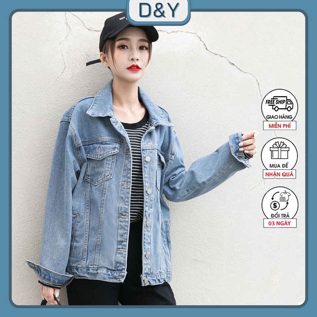 Áo khoác jean Nữ cao cấp bigsize form rộng hàn quốc siêu chất DynYouth
