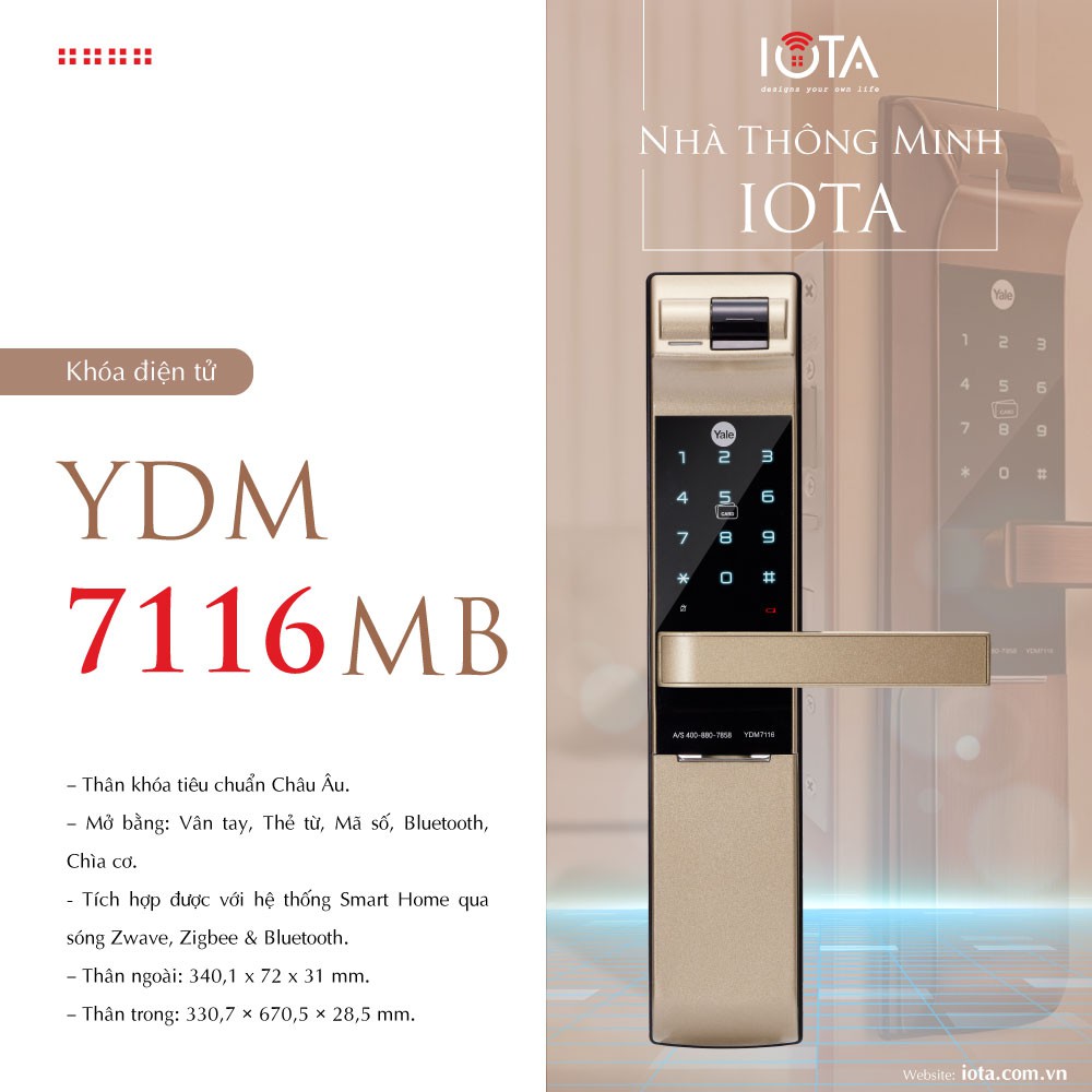 KHÓA ĐIỆN TỬ YALE YDM7116