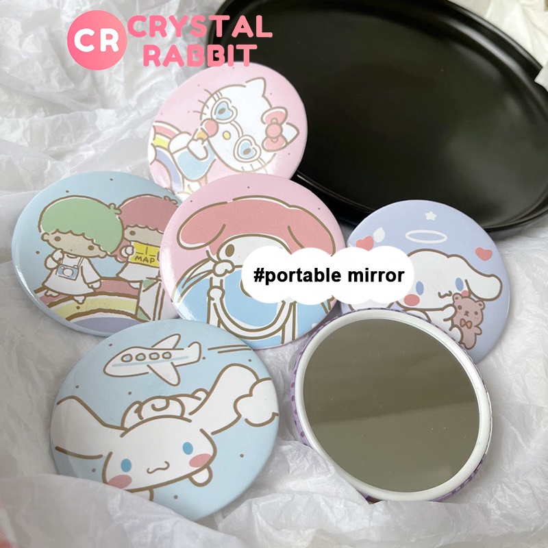 Gương Trang Điểm Mini Kiểu Tròn Họa Tiết Hoạt Hình Sáng Tạo