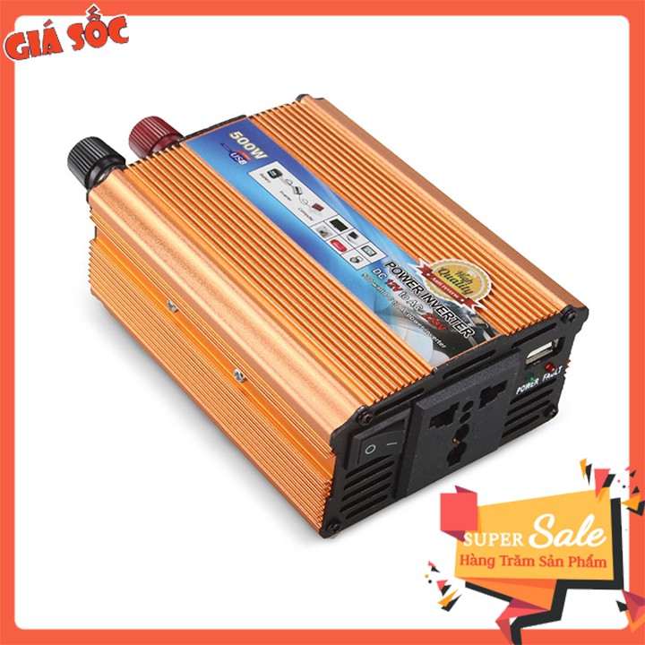 Bộ kích điện ắc quy 12V lên 220V 500W