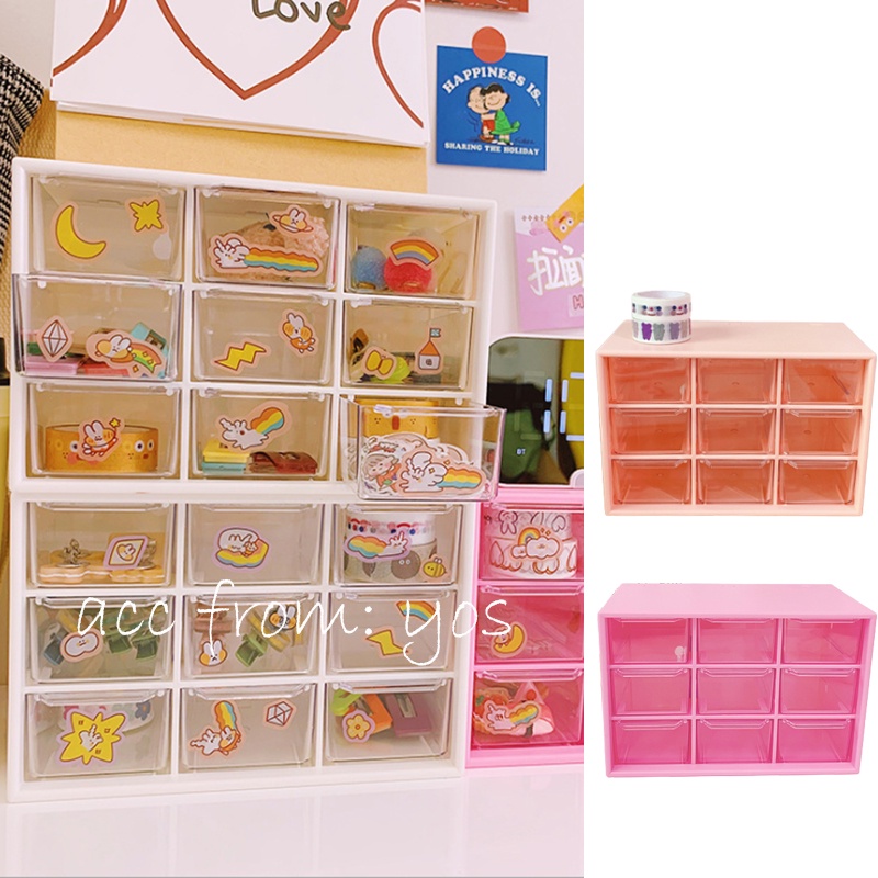 Kệ nhựa đựng đồ 9 ngăn dễ thương tiện lợi