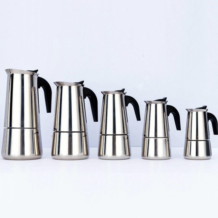 [Mã SRJULY1619 giảm 15K đơn 50K] Ấm pha cà phê Moka Express Inox | 2 cup, 4 cup, 6 cup và 9 cup