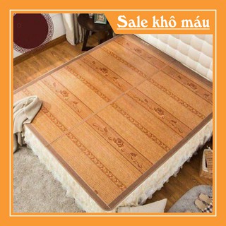 Chiếu Trúc Tăm Vân Gỗ Mùa Hè Mát Lạnh (m6x2m - m8x2m)