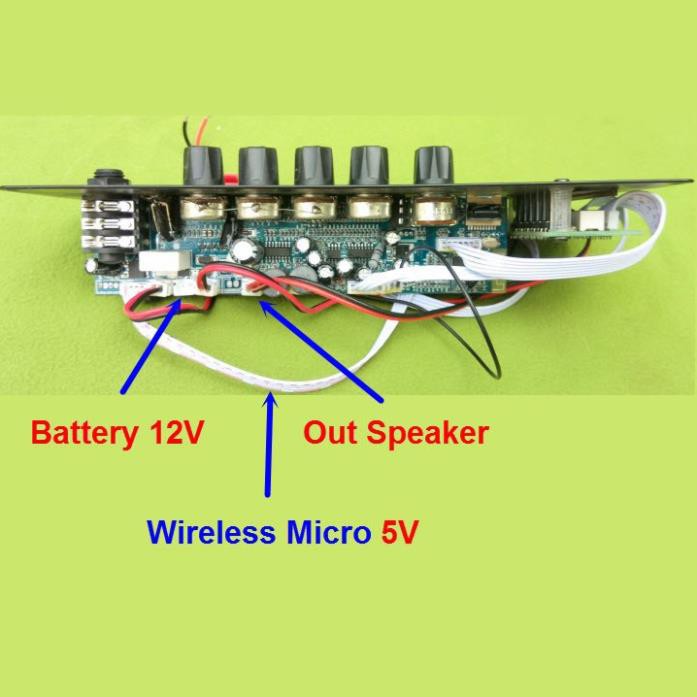 Mạch loa kéo HA8622 cam đỏ kèm led