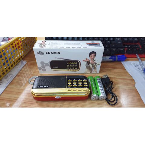 Loa Craven CR-836S , 836S Nghe Nhạc Thẻ Nhớ, USB, FM Chính Hãng Có Đèn PIN, Cắm Tai Nghe