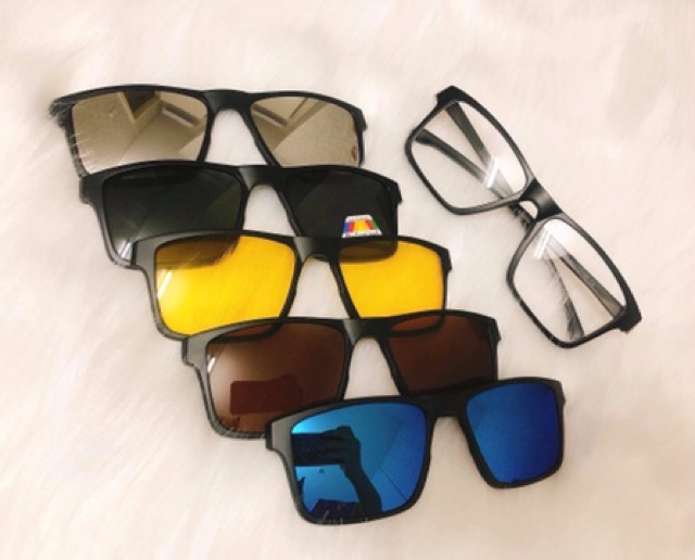 Gọng kính cận 5 màu thay đổi phom vuông cong ôm mặt | BigBuy360 - bigbuy360.vn