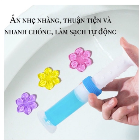Gel thơm 7 mùi làm sạch khử mùi vệ sinh Diệt khuẩn khử trùng bồn cầu hình bông hoa 88281 SHOP TIỆN ÍCH 777