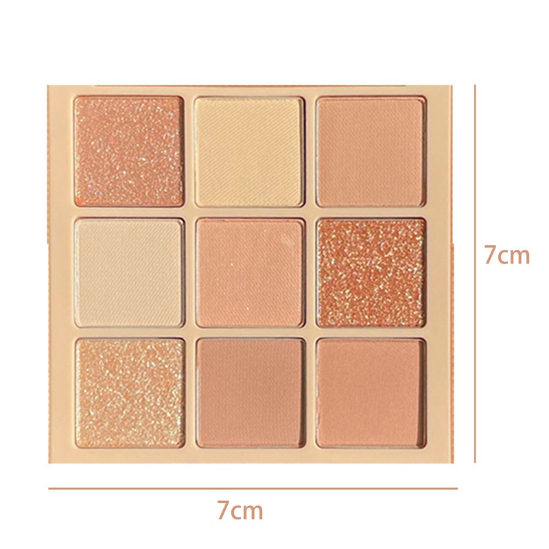 [Hàng mới về] Bảng phấn mắt 9 màu tông nude và lì lấp lánh hợp mốt thời trang