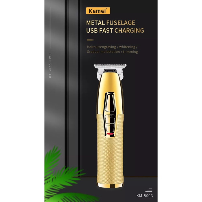 Máy cạo râu cắt tóc chuyên nghiệp Kemei 0mm có phụ kiện