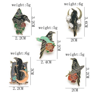 Pin cài áo Quạ đen