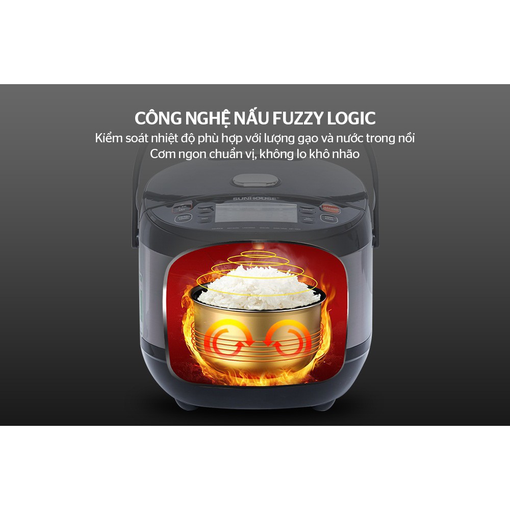 Nồi cơm điện tử 1.8L SUNHOUSE SHD8907B | BigBuy360 - bigbuy360.vn