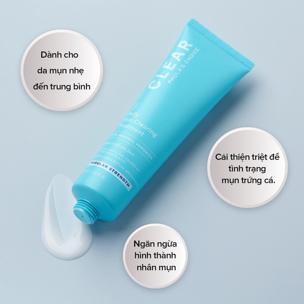 Gel Ngăn Ngừa Mụn Viêm Sưng Đỏ Paula's Choice Clear Regular Strength 15ml