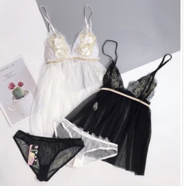 Mới 8/3 Váy voan ren 3D ngực kèm chip | BigBuy360 - bigbuy360.vn