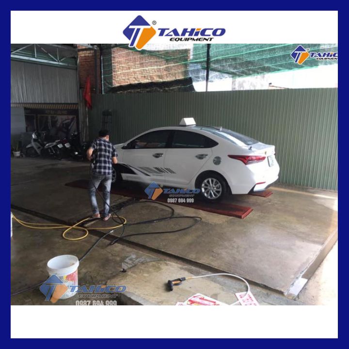 Cầu nâng 1 trụ rửa xe ô tô Việt Nam âm nền - bảo hành 2 năm - Tahico