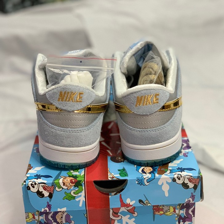 ✔️Giày SB Dunk Low ean Cliver Xanh Dương Logo Bóng Fullbox✔️