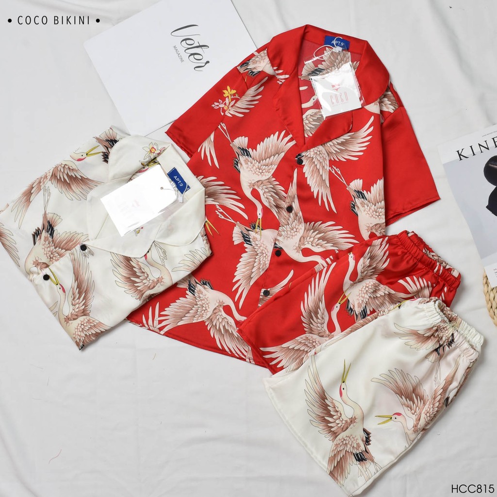 𝑪𝑶𝑪𝑶 𝑩𝑰𝑲𝑰𝑵𝑰 Bộ Đồ Ngủ - Đồ Mặc Nhà Satin ( HCC815 ) | BigBuy360 - bigbuy360.vn