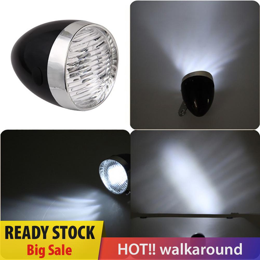 Đèn Led 3 Bóng Gắn Đầu Xe Đạp Phong Cách Vintage