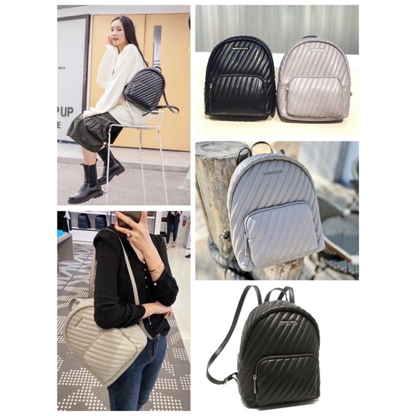 TNS-Balo form vuông size lớn hottrend Erin backpack-chất da cao cấp chần căng mịn-màu đen và xám classic