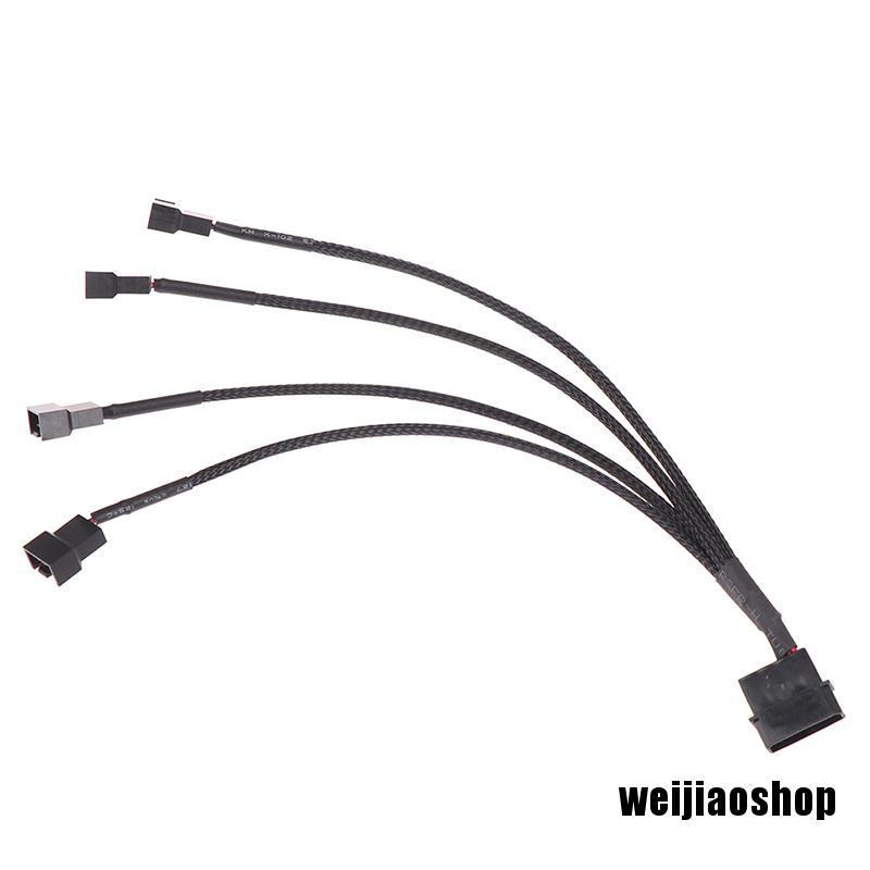 Cáp Chia Nguồn Weijiao2 4pin Ide Molex Sang 4 Cổng 3pin / 4pin