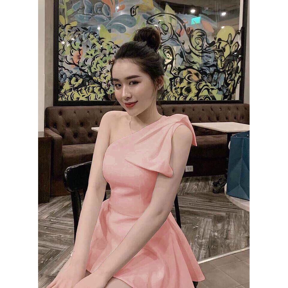 SÉT BỘ LỆCH VAI KẾT NƠ (ÁO CÓ DÂY KÉO) CÁ TÍNH THỜI TRANG THIẾT KẾ VESTA NV65