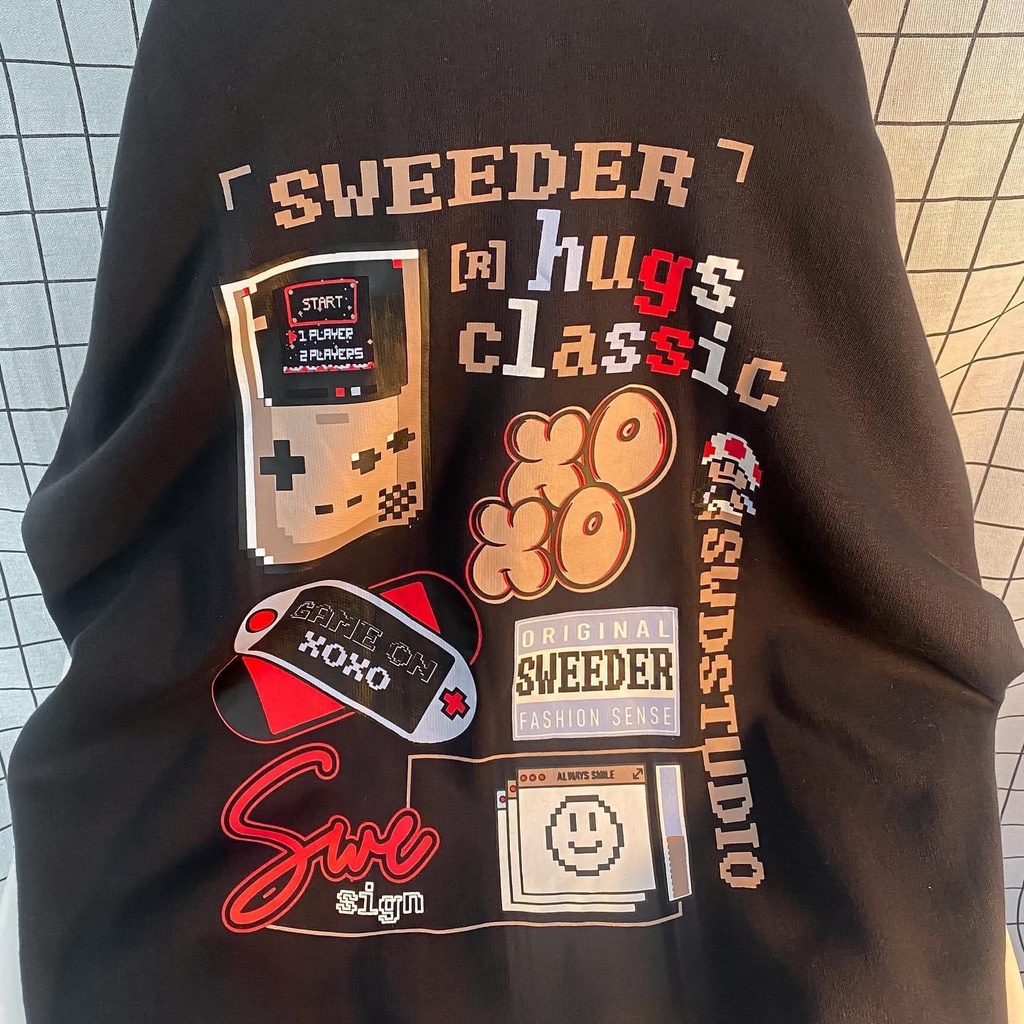 Áo Khoác Hoodie Zip GAME Form Rộng Unisex Phong Cách Ulzzang ♥ JEJUL unisex nam nữ ♥