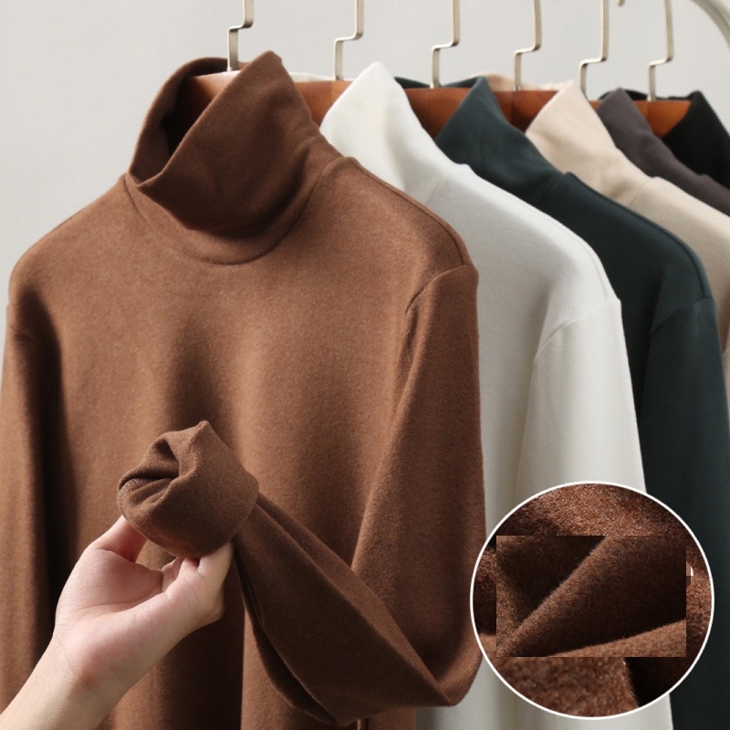 Áo giữ nhiệt cổ lọ nam chất liệu nỉ nhung cao cấp