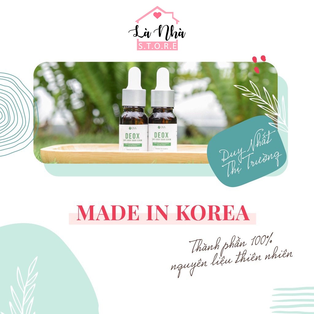 Serum khử mùi hôi nách DeoX, ức chế mồ hôi, làm sáng da vùng nách an toàn thiên nhiên 5ml