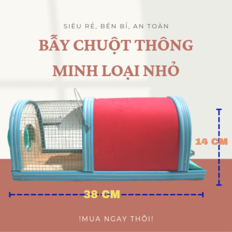 Bẫy Chuột Thông Minh Loại Nhỏ - 38 x 14 x 14 (cm) - Giá Rẻ - An Toàn - Siêu Bền