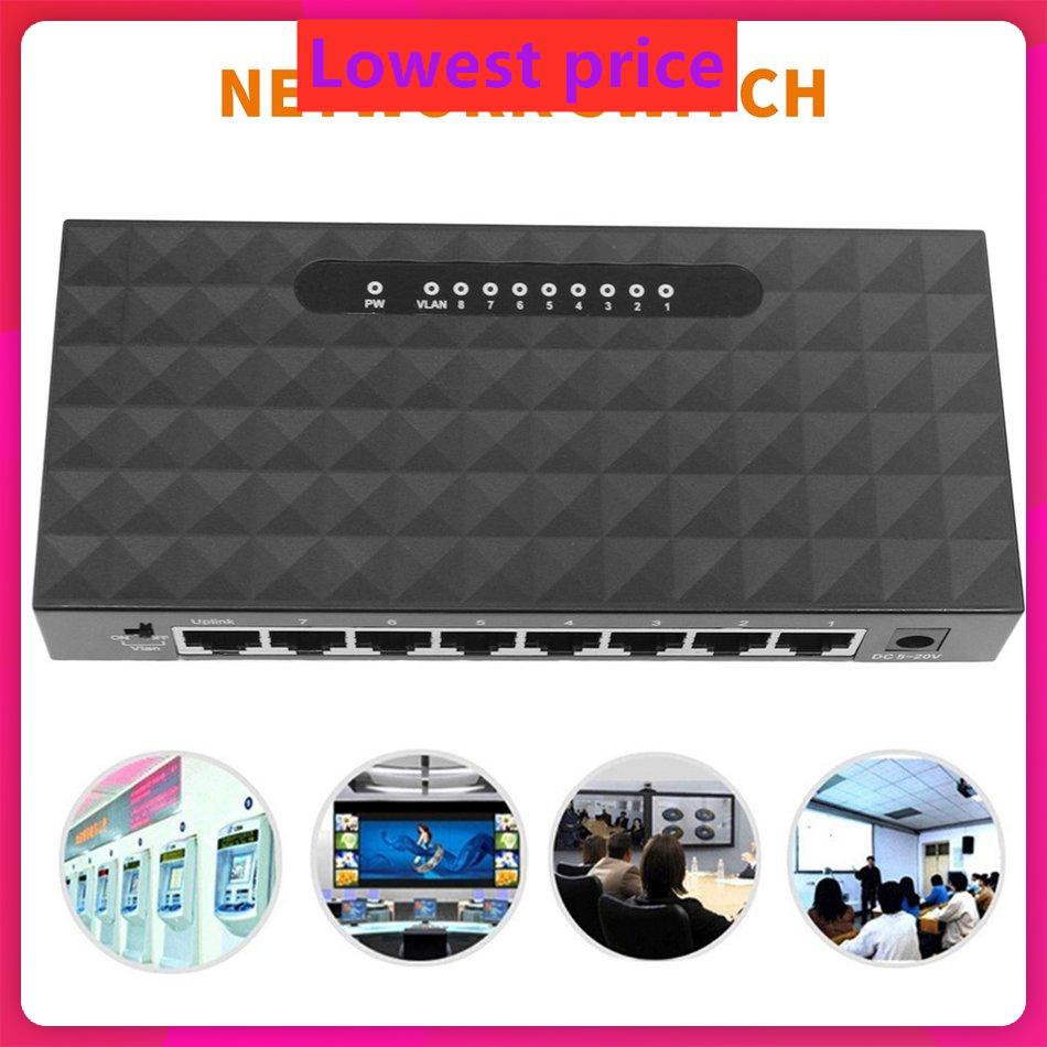 8-Port Hubs 1000Mbps Gigabit Ethernet Desktop Switch Fast Network