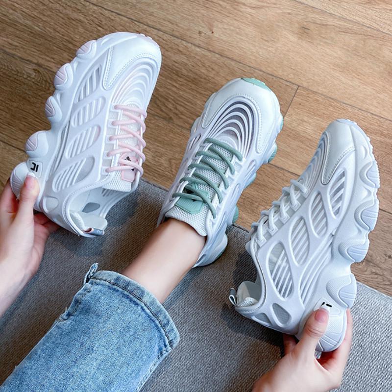 2020 New Fashion Trend Breathable Mesh Casual Sports Caterpillar Shoes Female