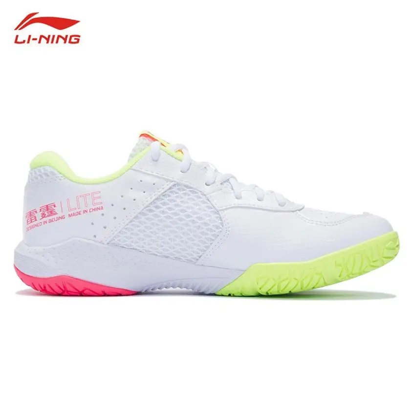 Giày cầu lông chính hãng Lining Thunder Lite AYTS020-1 mẫu mới màu trắng cho cả nam và nữ