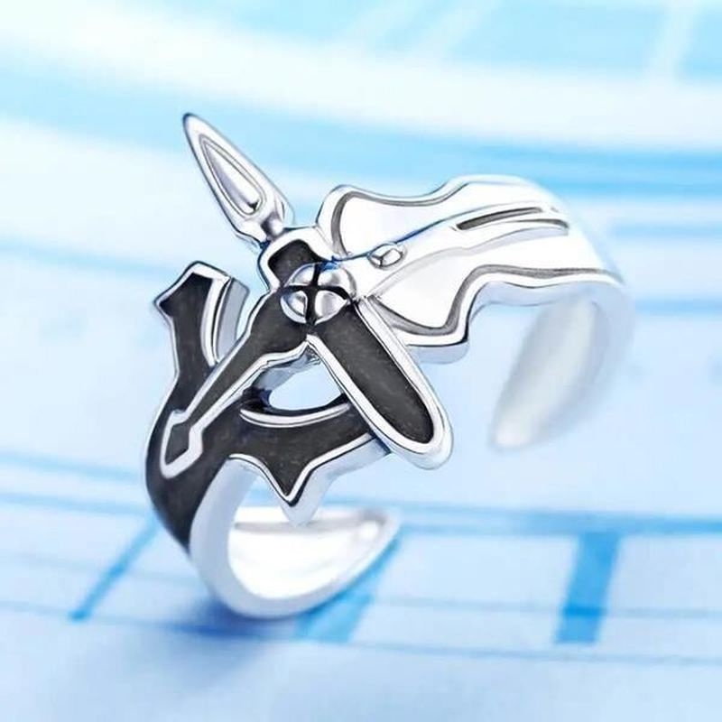 Nhẫn Họa Tiết Anime Sword Art Online Phong Cách Retro Thời Trang Unisex