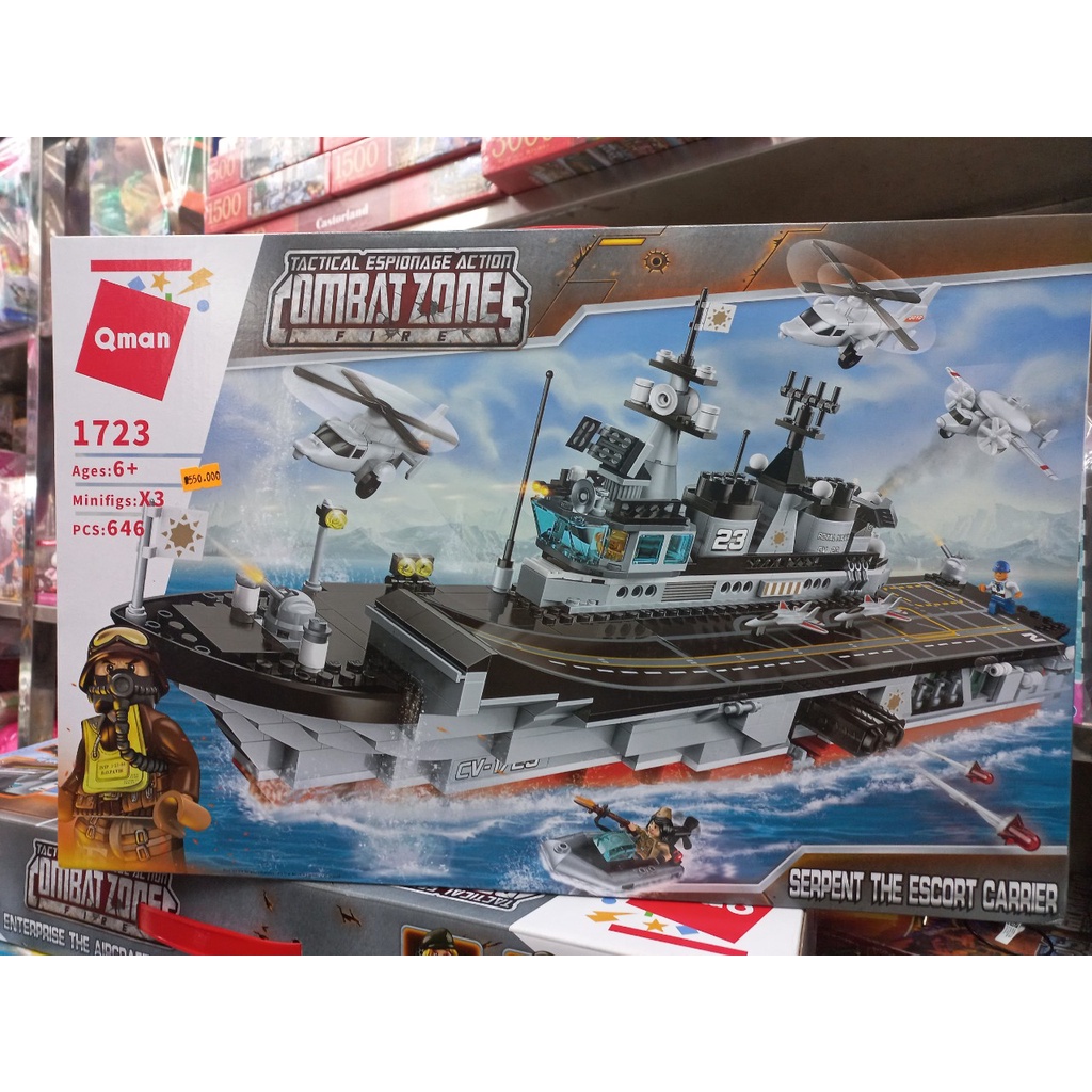 Đồ chơi lắp ráp 723 Xếp hình tàu chiến,tàu sân bay Enlighten T.Royal Navy 646 mảnh