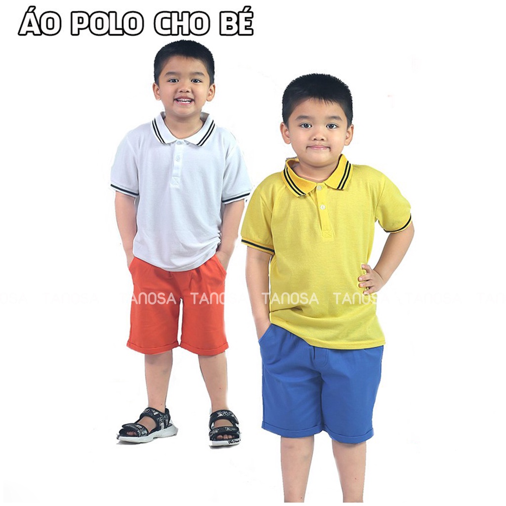 Áo thun polo ngắn tay trẻ em TANOSA thời trang mùa hè cho bé trai 1-6 tuổi