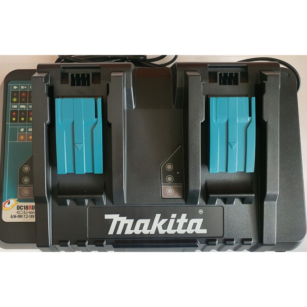 BỘ SẠC PIN ĐÔI MAKITA DC18RD. HÀNG MỚI 100%. ĐIỆN ZIN 220V. CHÍNH HÃNG MAKITA VN