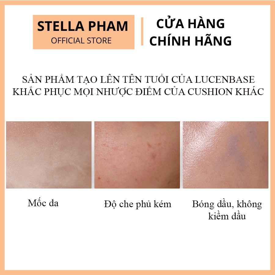LUCENBASE | Cushion BB Cao Cấp Dưỡng Da Dành Cho da dầu mụn, che khuyết điểm, kiềm dầu, không mốc, không gây mụn | BigBuy360 - bigbuy360.vn