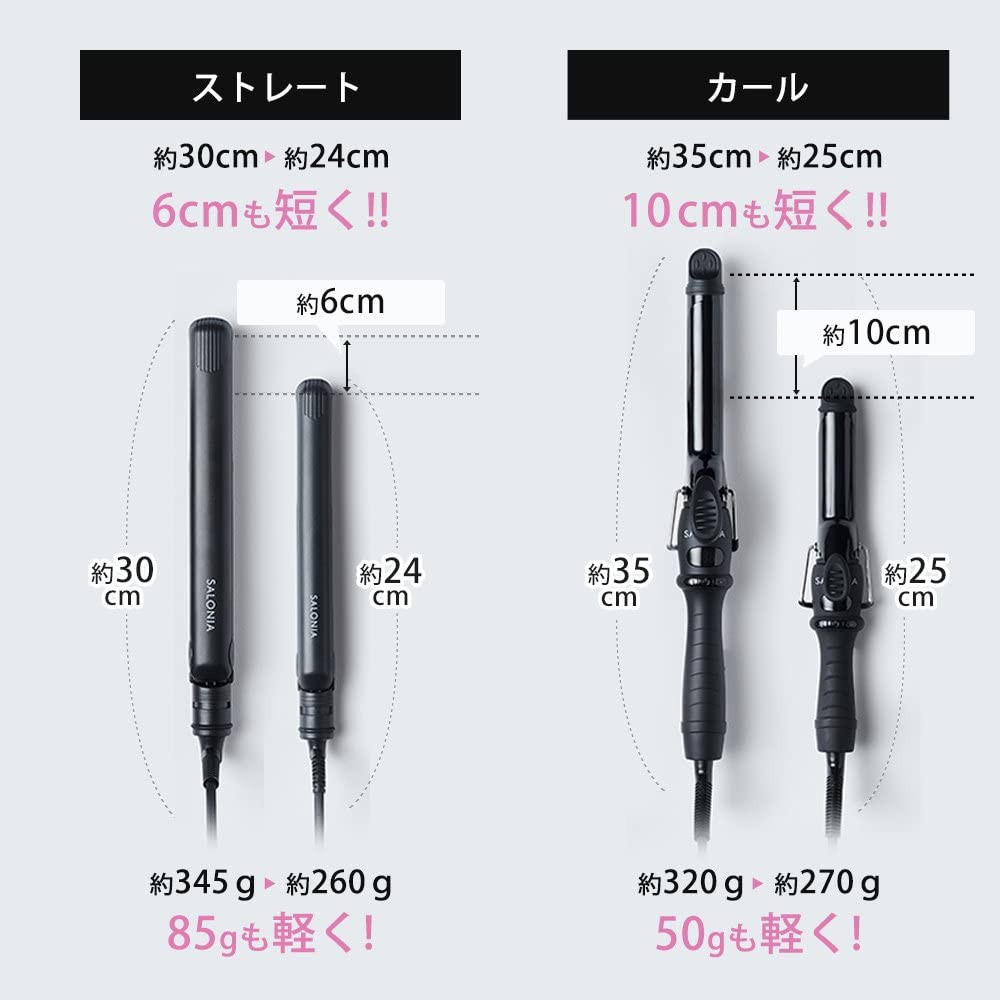 Máy uốn tóc, máy làm tóc xoăn cao cấp Salonia 25mm Nhật Bản