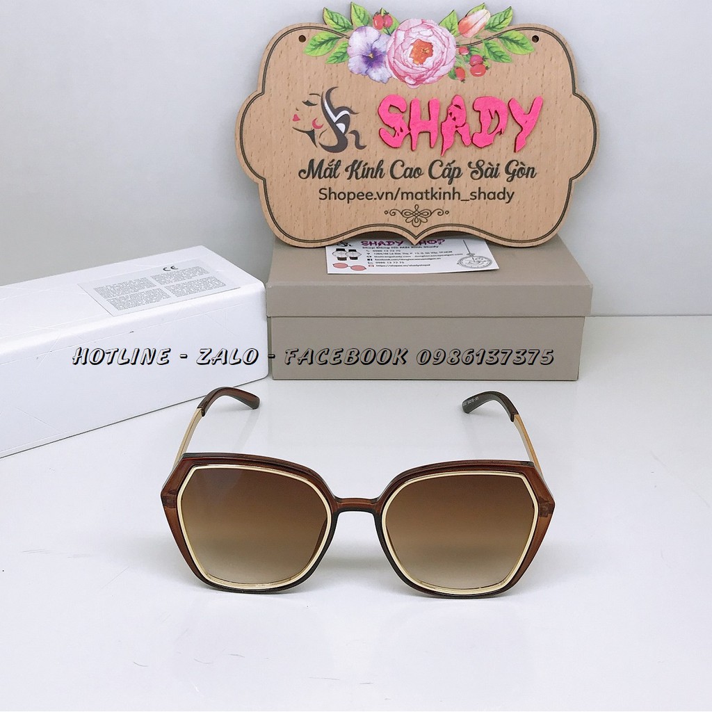 Mắt Kính Nữ Cao Cấp Màu Nâu Viền Kim Loại Full Box | BigBuy360 - bigbuy360.vn