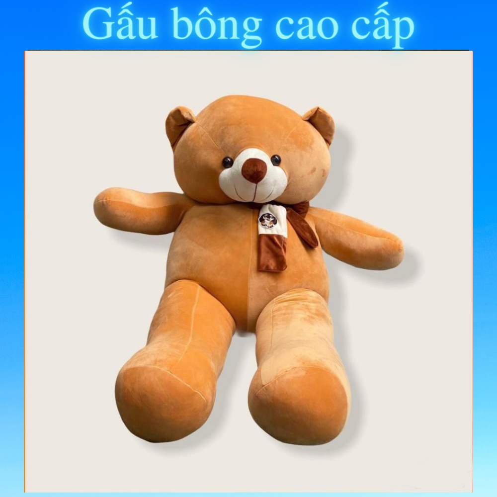 Gấu bông to Teddy Khăn 🛡Hàng Cao Cấp🛡, gối ôm thú nhồi bông Teddy Khăn cute, chất liệu vải nhung Hàn Quốc