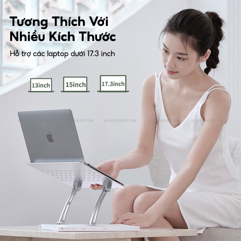 Giá Đỡ Laptop Khung Linh Hoạt Có Thể Gập Gọn WIWU Adjustable Bracket S700 Điều Chỉnh Đa Góc Độ Thiết Kế Hổ Trợ Tản Nhiệt