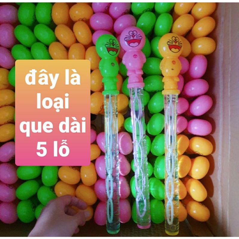 Cây Que Thổi Bong Bóng Nước Xà Phòng Loại Dài 5 Lỗ Loại Đẹp Đã Sẵn Dung Dịch Xà Phòng Bên Trong