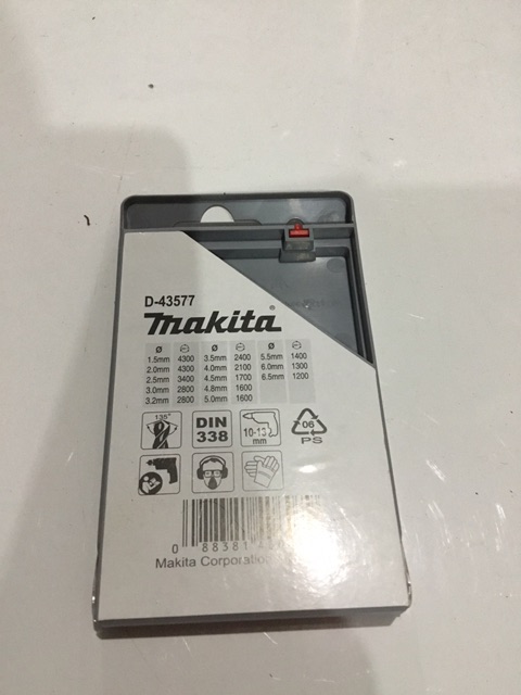 1.5-6.5mm Bộ mũi khoan sắt, inox 13 chi tiết Makita D-43577