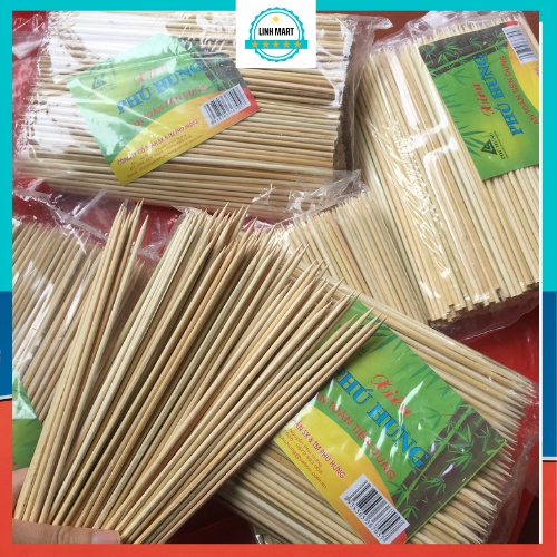 Túi 500g que xiên thịt nướng, que xiên xúc xích dài 18cm, 20cm LINHMART