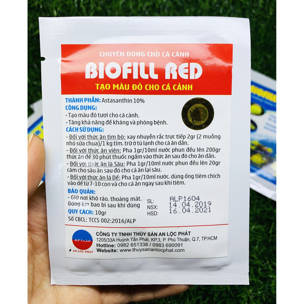 Chất tạo màu VÀNG cho cá cảnh BIOFILL YELLOW 10g