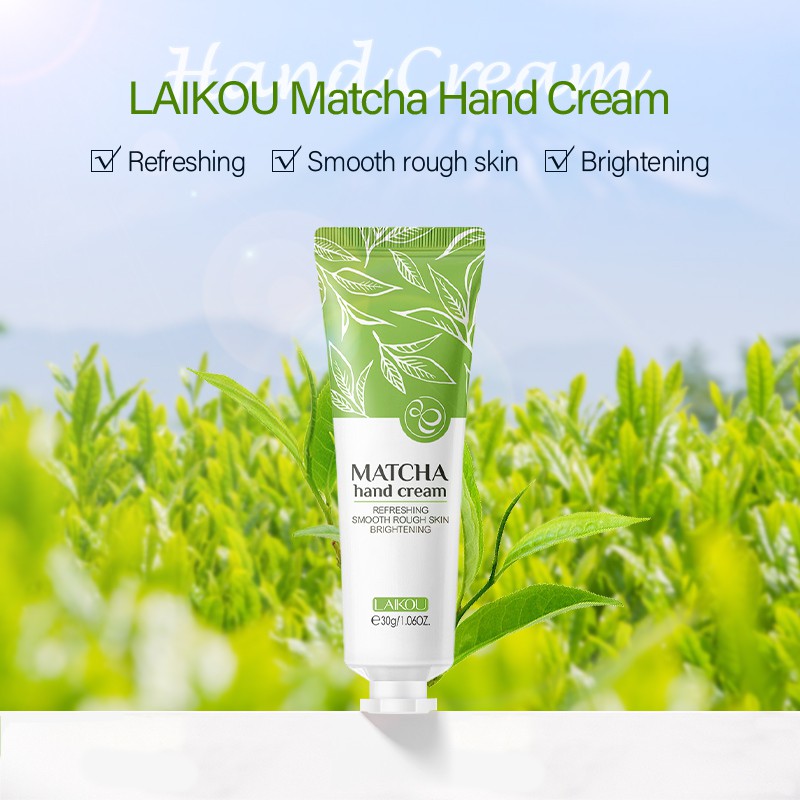 Kem Dưỡng Da Tay LAIKOU Làm Sáng Nuôi Dưỡng Chăm Sóc Da Tay Chứa Bơ Hạt Mỡ/Hoa Anh Đào/ Trà Xanh Matcha/ Cúc La Mã 30g