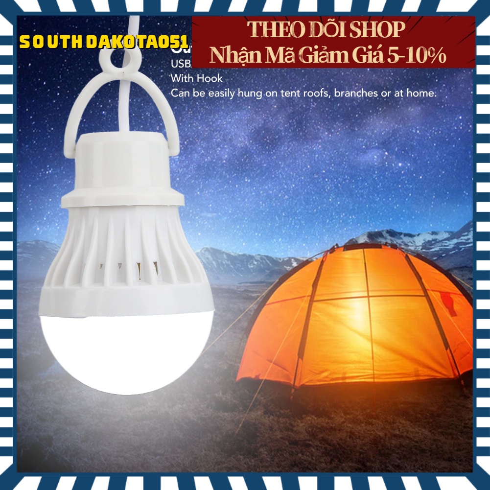 Bóng đèn LED nhỏ cổng USB tiết kiệm năng lượng có móc treo cho cắm trại ngoài trời